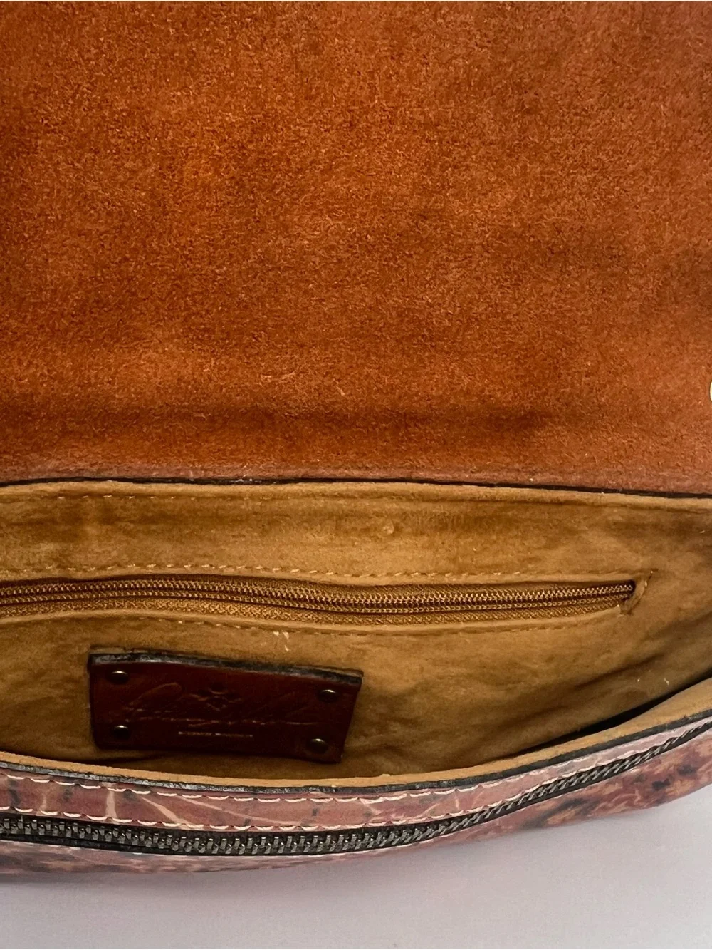 Patricia Nash Italian Leather Floral Blooming Romance Clutch Bag Warm Fall Color